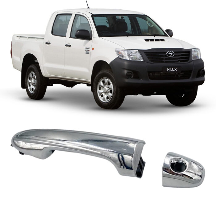 Door Handle Hilux Outer Front 05 - 15 Chrome + Keyhole