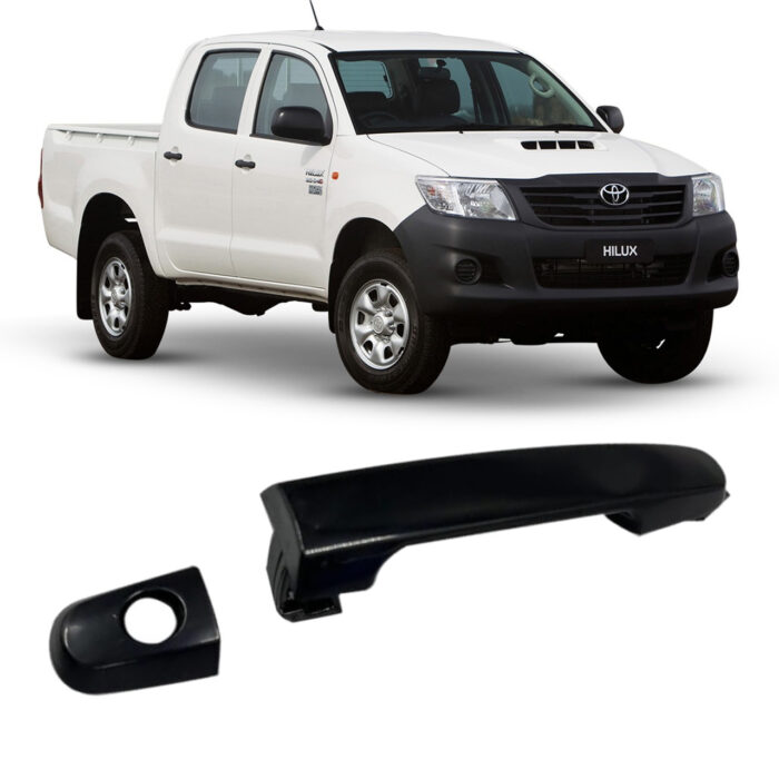 Door Handle Front Outer Hilux 05 - 15 Black + Keyhole