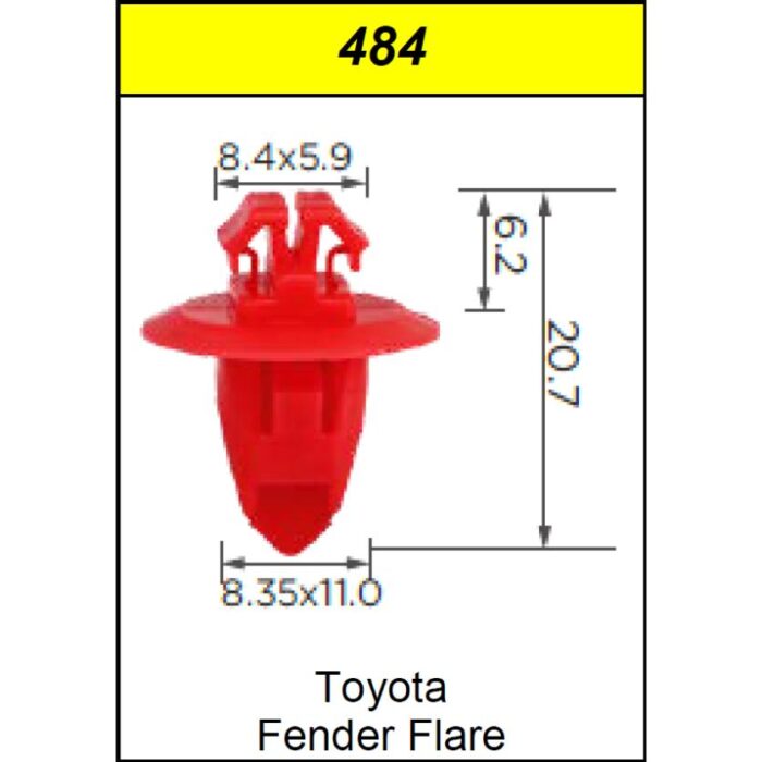 Clips Fender Flare Red