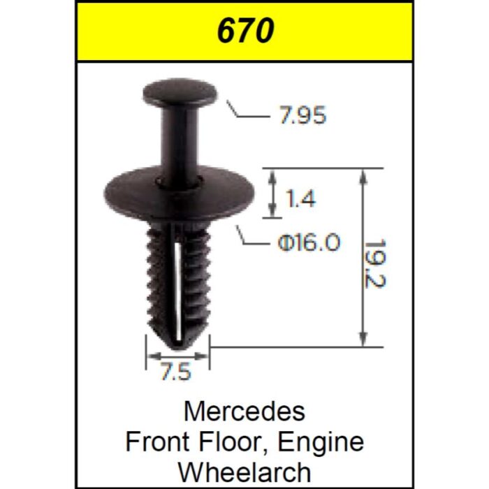 Clips Fender MERCEDES-BENZ