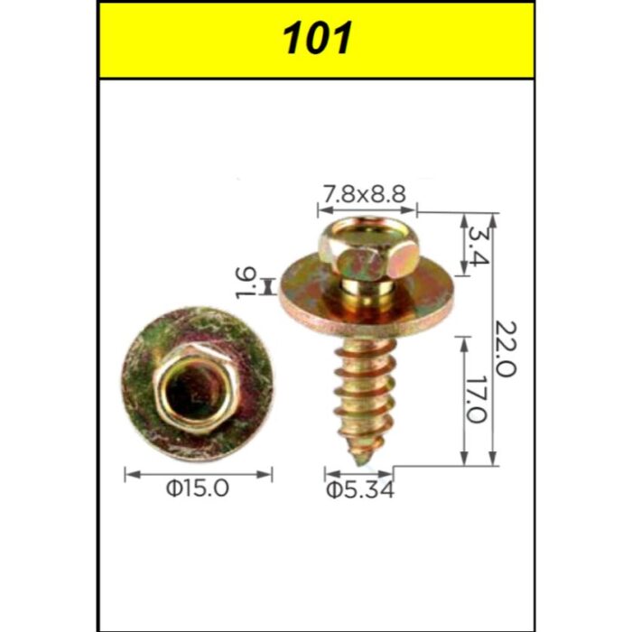 Clips Fender Screw 4.8X19