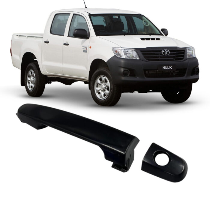 Door Handle Front Outer Toyota Hilux 05 - 15 Black + Keyhole Lh