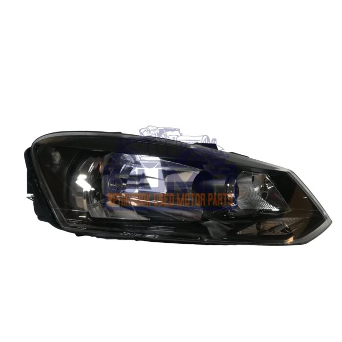 Headlamp Polo 10 - 13 Single Beam Black