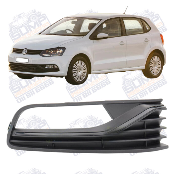 Bumper Grill Polo 6 Hatch 14 - 17 Black (WITH Spot HOLE) Rh