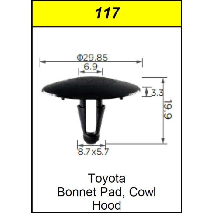 Clips Bonnet Pad
