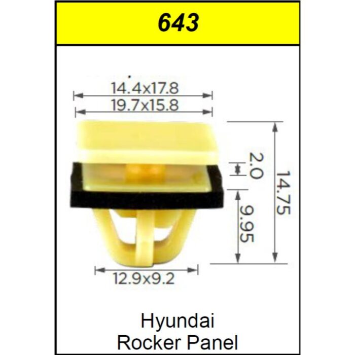 Clips Rocker Panel Hyundai