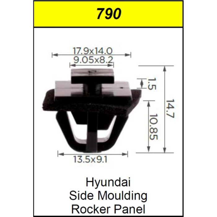 Clips Side MOULDING, Rocker Panel Hyundai