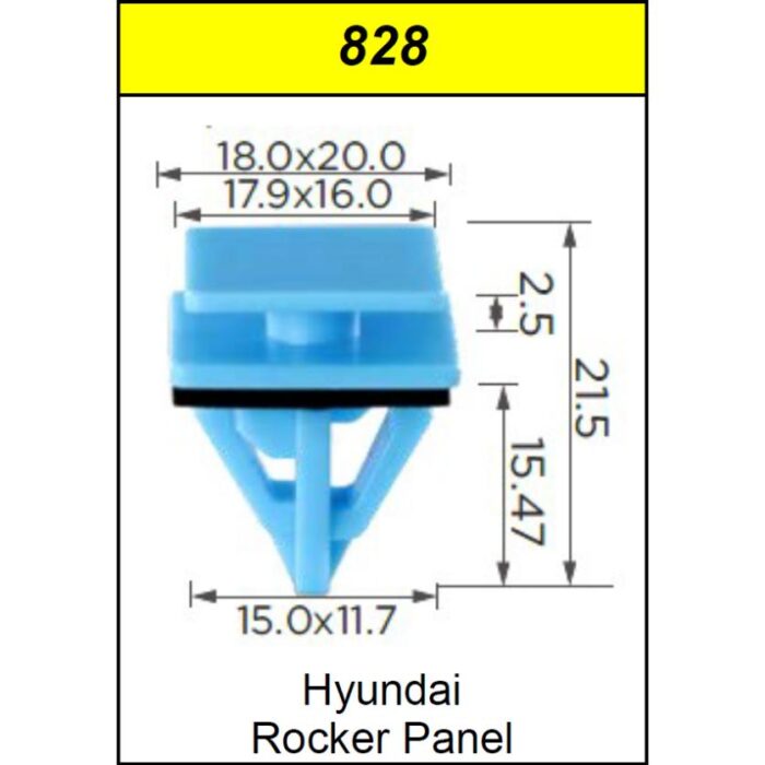 Clips Side MOULDING, Rocker Panel Hyundai