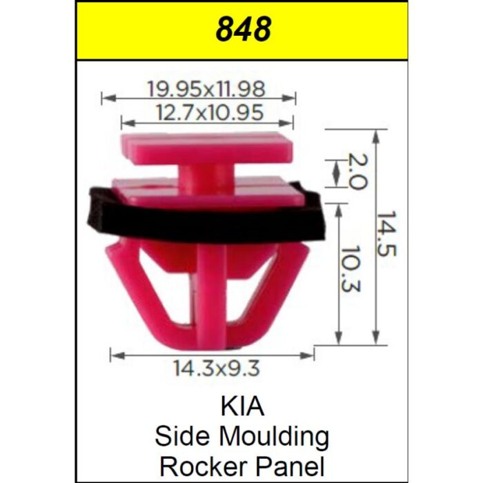 Clips Side MOULDING, Rocker Panel Kia