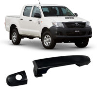 DOOR HANDLE FRONT OUTER TOYOTA HILUX 05 - 15 BLACK + KEYHOLE RH