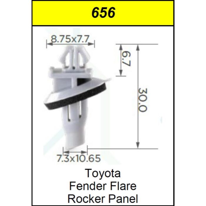 CLIPS TOYOTA FENDER FLARE ROCKER PANEL