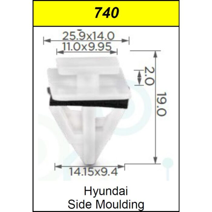 CLIPS SIDE MOULDING HYUNDAI