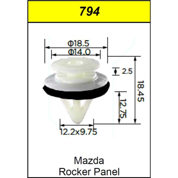 CLIPS ARCH MOULDING MAZDA