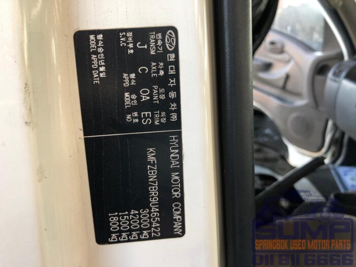 HYUNDAI , BAKKIE 2 . 6 I D P / C D / S , WHITE , 2009 ( 30169 ) - Image 11