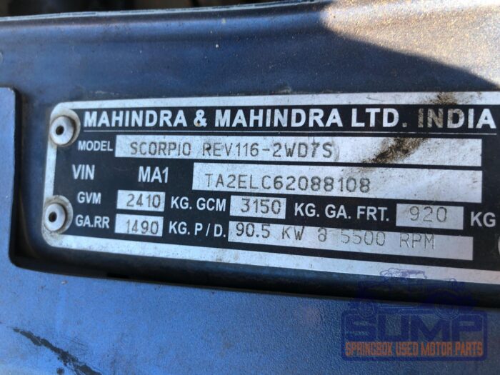 MAHINDRA , SCORPIO REV 116 2 WD , BLUE , 2006 ( 29910 ) - Image 11