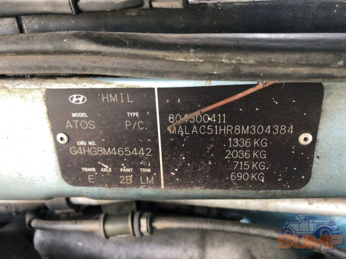 HYUNDAI , ATOS 1 . 1 GLS , BLUE , 2008 ( 29472 ) - Image 11