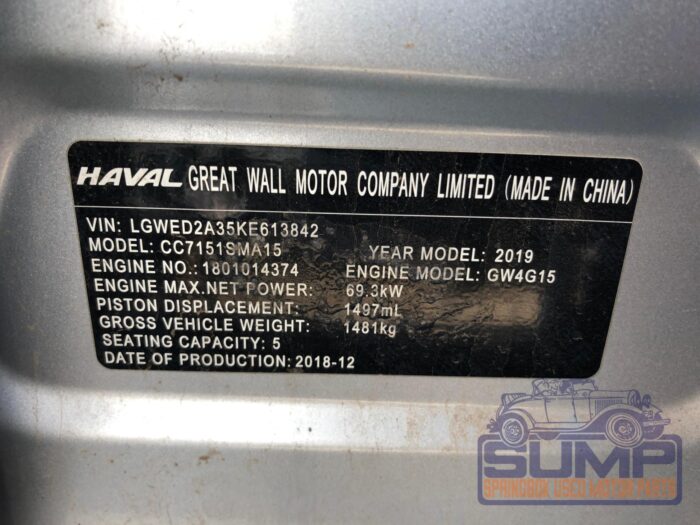 GWM , HAVAL H 1 1 . 5 VVT , SILVER , 2019 ( 30019 ) - Image 10