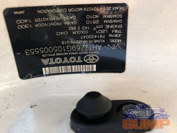 TOYOTA , FORTUNER 3 . 0 D 4 - D RAISED BODY , 2008 ( 29639 ) - Image 10