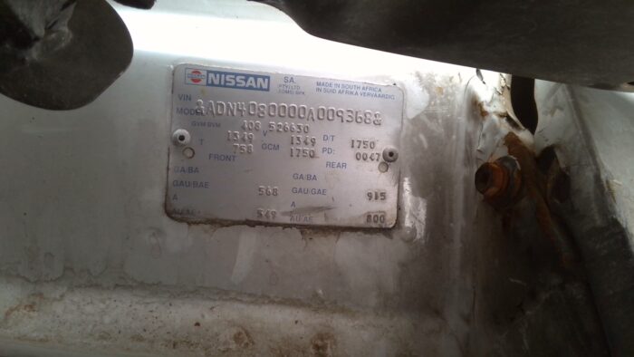 NISSAN , 1400 STD 5 Speed ( 408 ) P / U S / C , WHITE , 2000 ( 29292 ) - Image 11