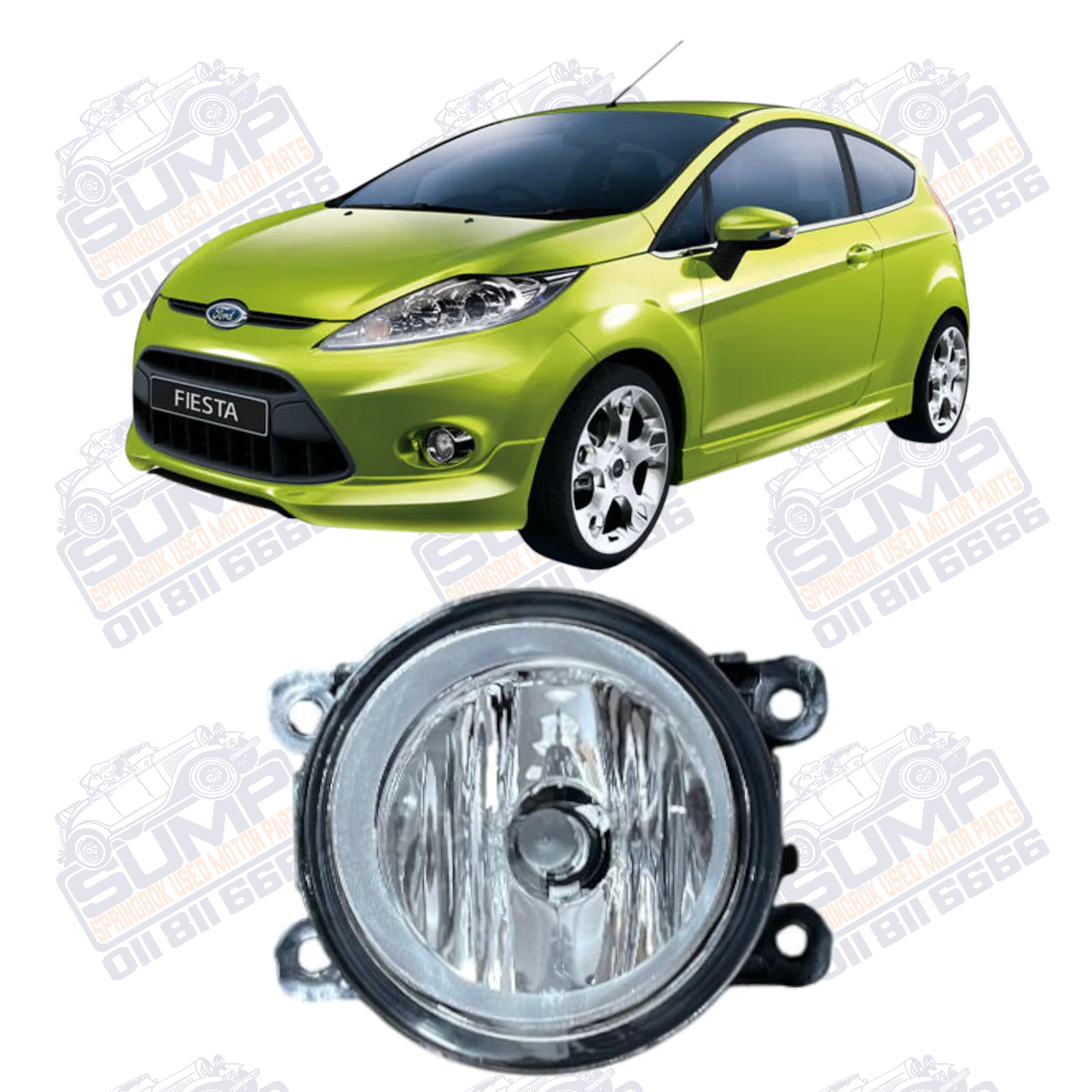 SPOT LAMP FORD FIESTA 06 - 18 / ECOSPORT 13 - 18 / RANGER 12 - 19 / NISSAN NP 200 08 - 22 / NV 350 13 - UP ( SILVER INNER ) L = R