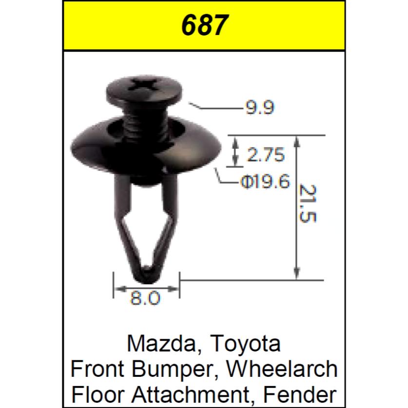 CLIPS FENDER LINNER SMALL