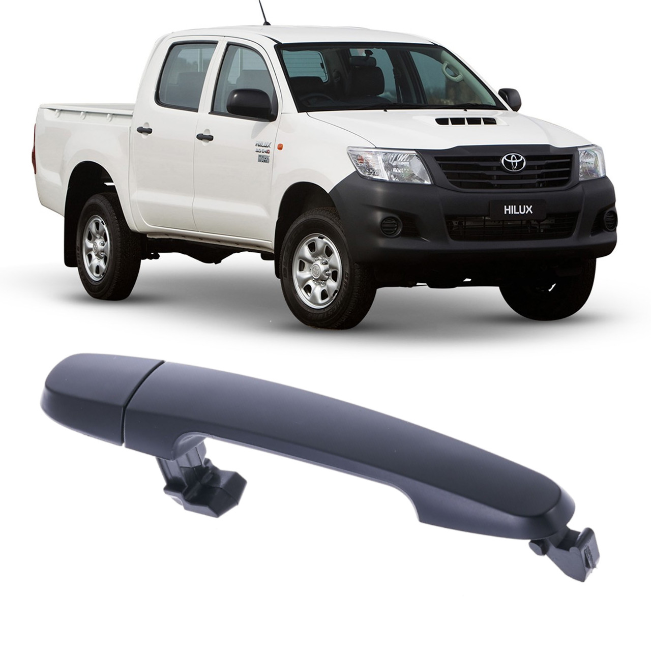 DOOR HANDLE TOYOTA HILUX D 4 D / VVTI 05 - 15 BLACK REAR OUTER LEFT = RIGHT